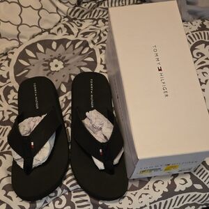 Tommy Hilfiger Black Flip Flops